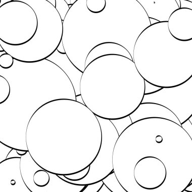 Soyut çakışan daireler desen vektörü çizimi