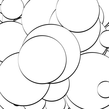 Soyut çakışan daireler desen vektörü çizimi