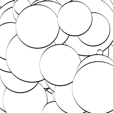 Soyut çakışan daireler desen vektörü çizimi