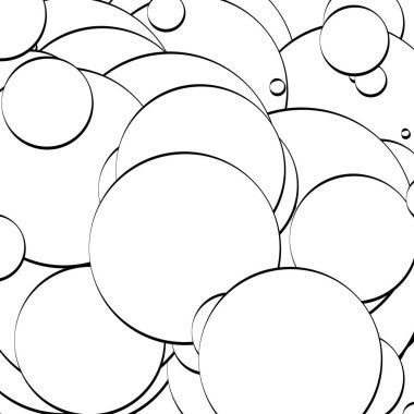 Soyut çakışan daireler desen vektörü çizimi