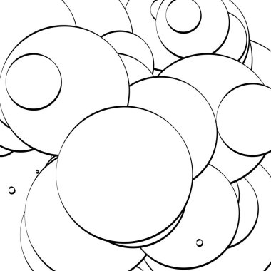 Soyut çakışan daireler desen vektörü çizimi