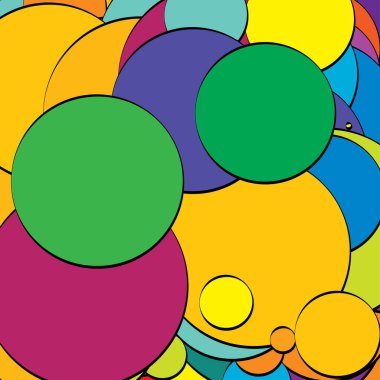 Soyut çakışan daireler desen vektörü çizimi