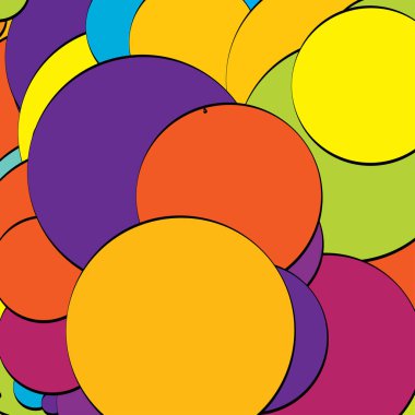 Soyut çakışan daireler desen vektörü çizimi