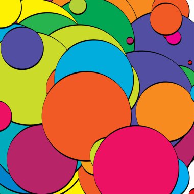 Soyut çakışan daireler desen vektörü çizimi