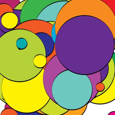 Soyut çakışan daireler desen vektörü çizimi