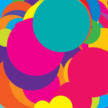 Soyut çakışan daireler desen vektörü çizimi