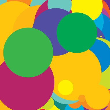 Soyut çakışan daireler desen vektörü çizimi