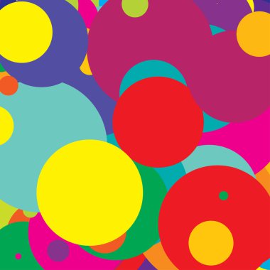 Soyut çakışan daireler desen vektörü çizimi