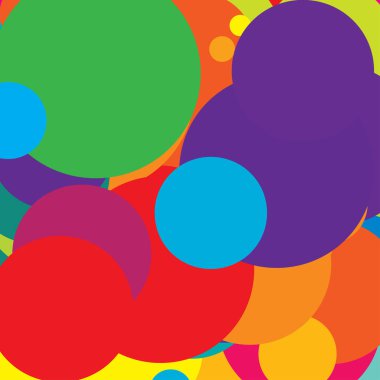 Soyut çakışan daireler desen vektörü çizimi