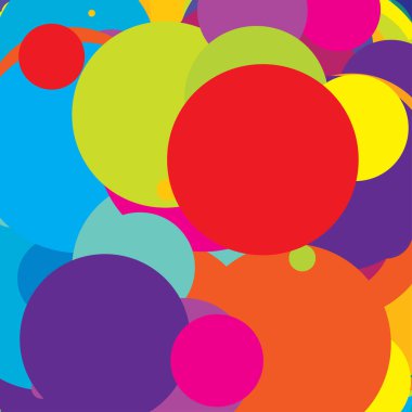 Soyut çakışan daireler desen vektörü çizimi