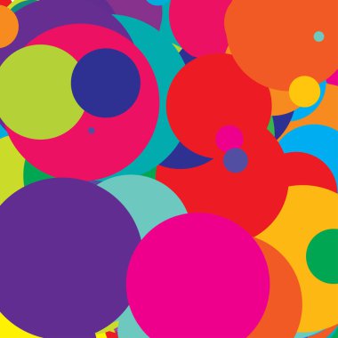 Soyut çakışan daireler desen vektörü çizimi