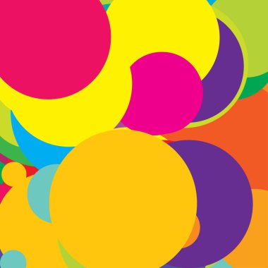 Soyut çakışan daireler desen vektörü çizimi