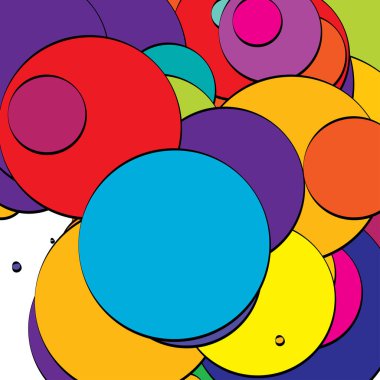 Soyut çakışan daireler desen vektörü çizimi