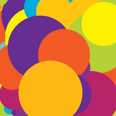 Soyut çakışan daireler desen vektörü çizimi