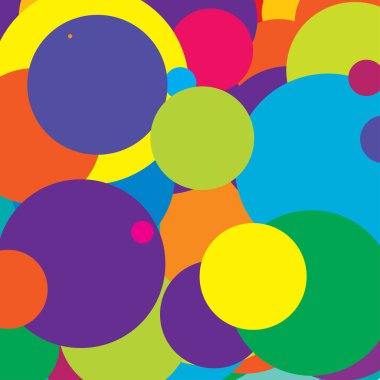 Soyut çakışan daireler desen vektörü çizimi