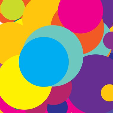 Soyut çakışan daireler desen vektörü çizimi