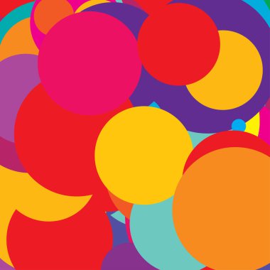 Soyut çakışan daireler desen vektörü çizimi