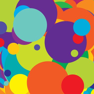 Soyut çakışan daireler desen vektörü çizimi
