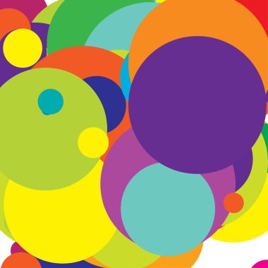 Soyut çakışan daireler desen vektörü çizimi