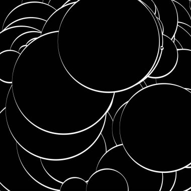 Soyut çakışan daireler desen vektörü çizimi