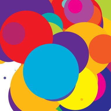 Soyut çakışan daireler desen vektörü çizimi