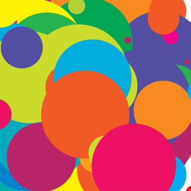 Soyut çakışan daireler desen vektörü çizimi