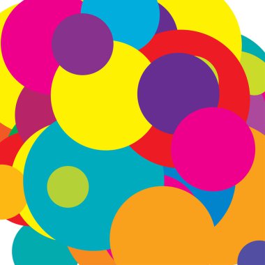 Soyut çakışan daireler desen vektörü çizimi