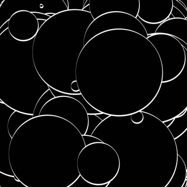 Soyut çakışan daireler desen vektörü çizimi