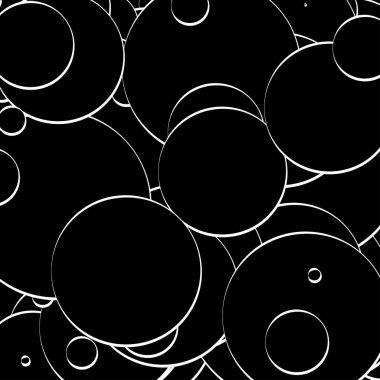 Soyut çakışan daireler desen vektörü çizimi