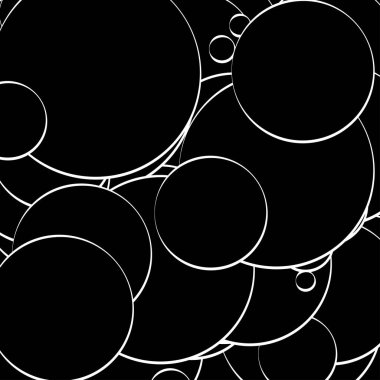 Soyut çakışan daireler desen vektörü çizimi