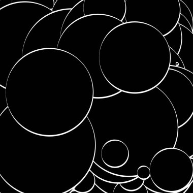 Soyut çakışan daireler desen vektörü çizimi