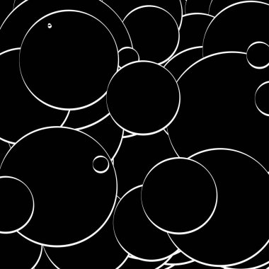 Soyut çakışan daireler desen vektörü çizimi