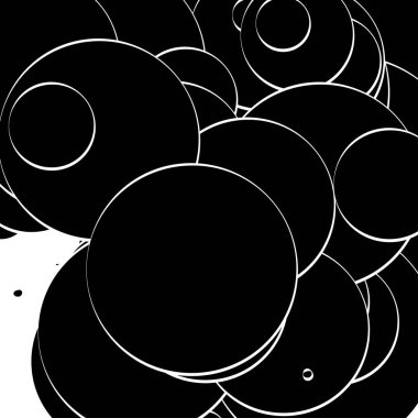 Soyut çakışan daireler desen vektörü çizimi