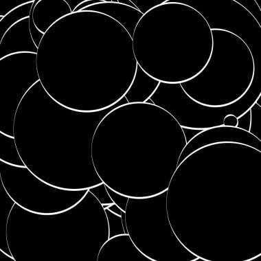 Soyut çakışan daireler desen vektörü çizimi