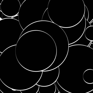 Soyut çakışan daireler desen vektörü çizimi