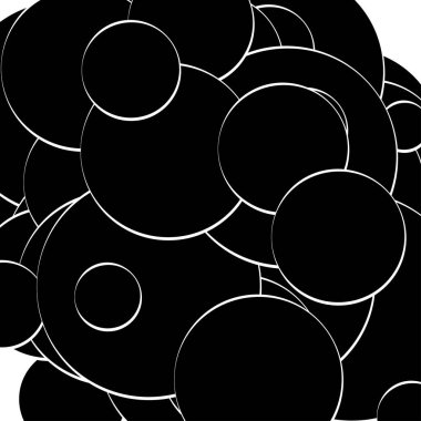 Soyut çakışan daireler desen vektörü çizimi