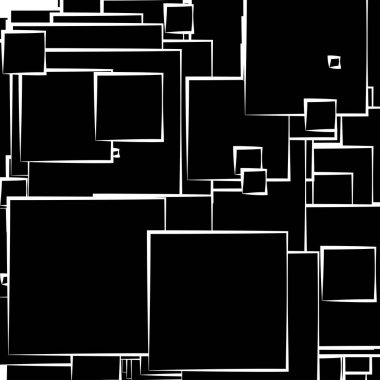 Soyut çakışan kareler desen vektörü çizimi