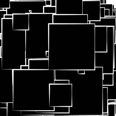 Soyut çakışan kareler desen vektörü çizimi