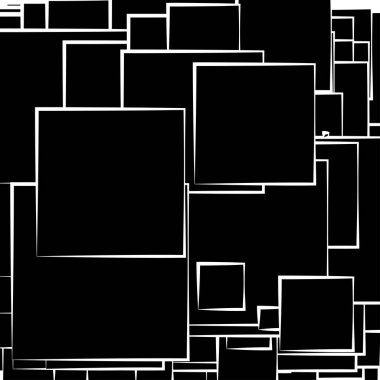 Soyut çakışan kareler desen vektörü çizimi