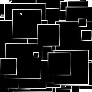 Soyut çakışan kareler desen vektörü çizimi