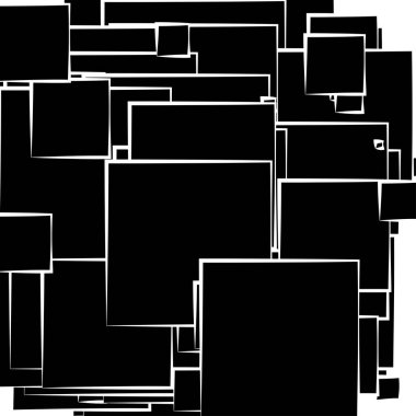 Soyut çakışan kareler desen vektörü çizimi