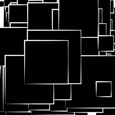 Soyut çakışan kareler desen vektörü çizimi