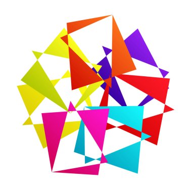 Rastgele soyut geometrik vektör ögesi