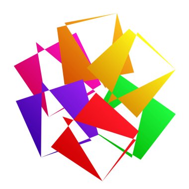 Rastgele soyut geometrik vektör ögesi