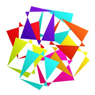 Rastgele soyut geometrik vektör ögesi