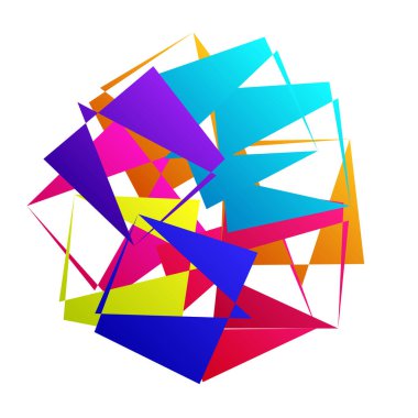 Rastgele soyut geometrik vektör ögesi