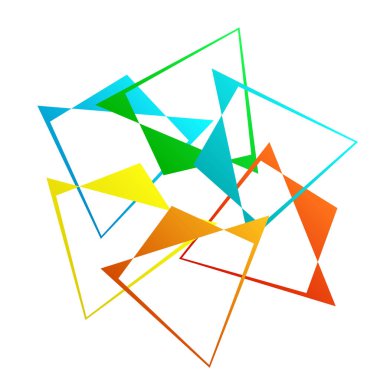 Rastgele soyut geometrik vektör ögesi