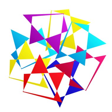 Rastgele soyut geometrik vektör ögesi