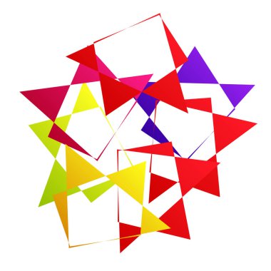 Rastgele soyut geometrik vektör ögesi