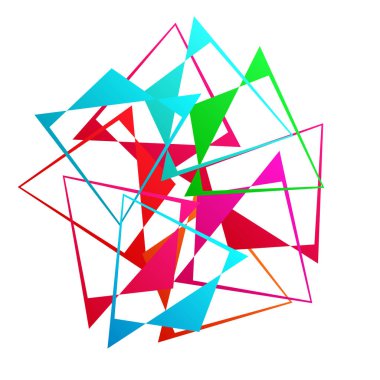 Rastgele soyut geometrik vektör ögesi